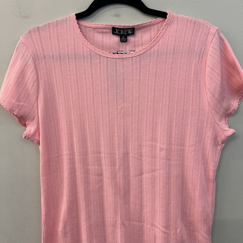 J Crew Pink Short Sleeve Top Extra Large