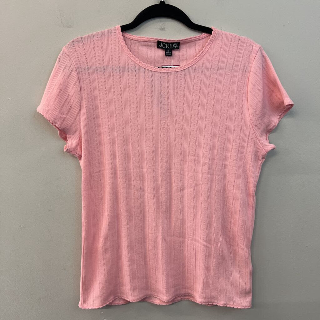 J Crew Pink Short Sleeve Top Extra Large
