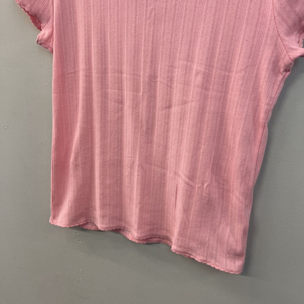 J Crew Pink Short Sleeve Top Extra Large