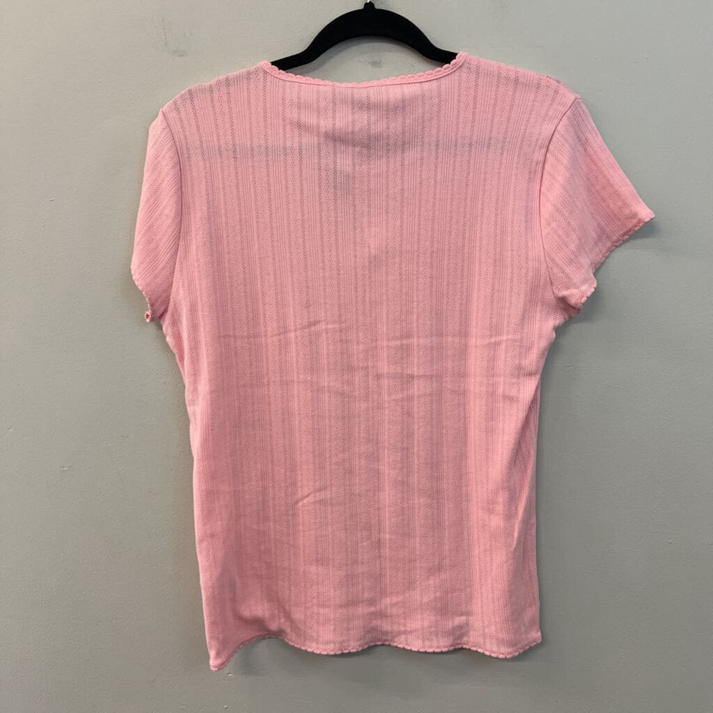 J Crew Pink Short Sleeve Top Extra Large