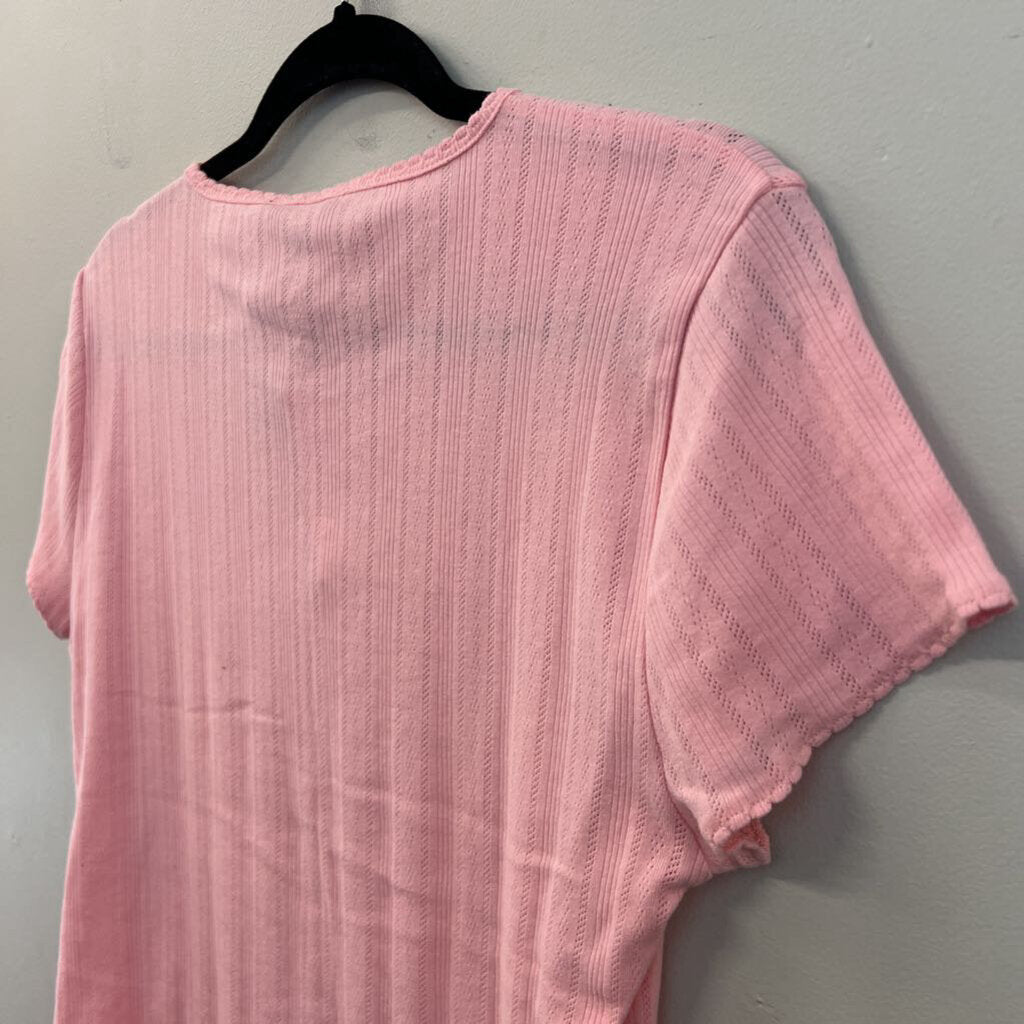J Crew Pink Short Sleeve Top Extra Large