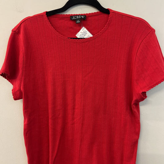 J Crew Red Short Sleeve Top Extra Large