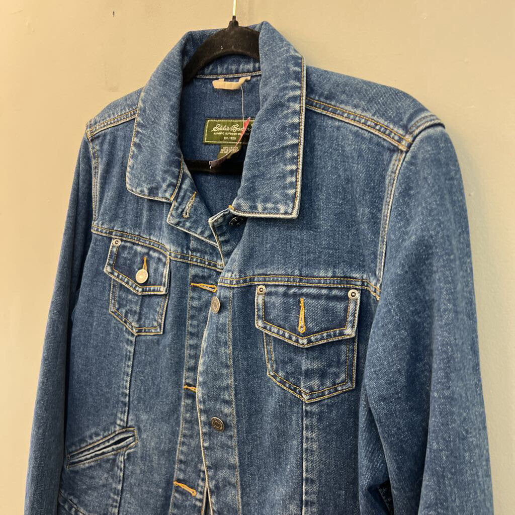 Eddie Bauer Dark Wash Denim Jacket Large