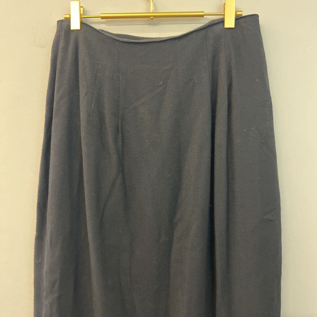 Vintage Sharon Young Black Side Button Maxi Skirt 10