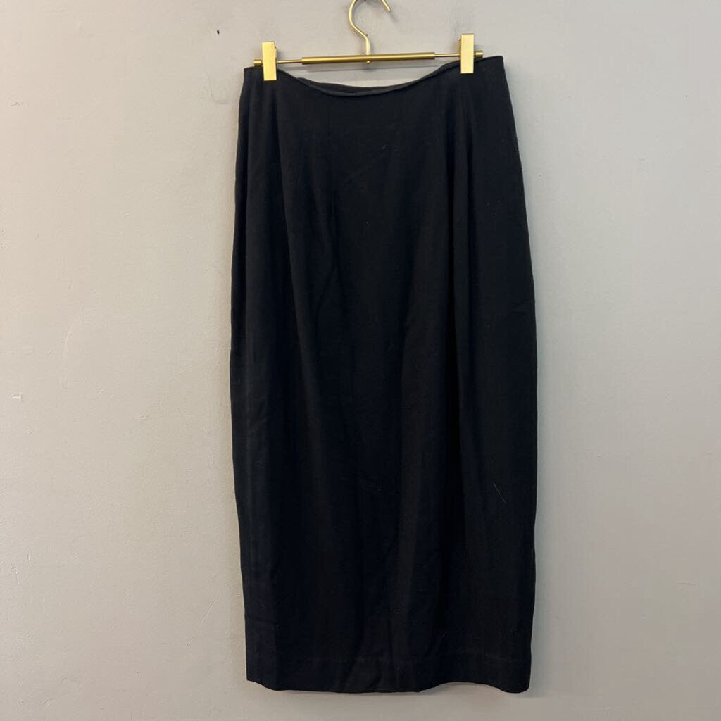 Vintage Sharon Young Black Side Button Maxi Skirt 10