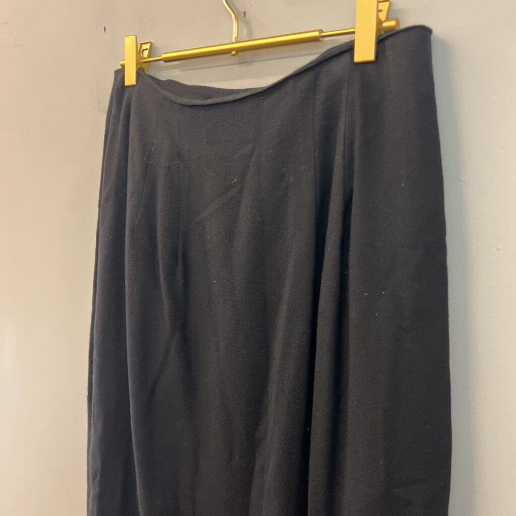 Vintage Sharon Young Black Side Button Maxi Skirt 10