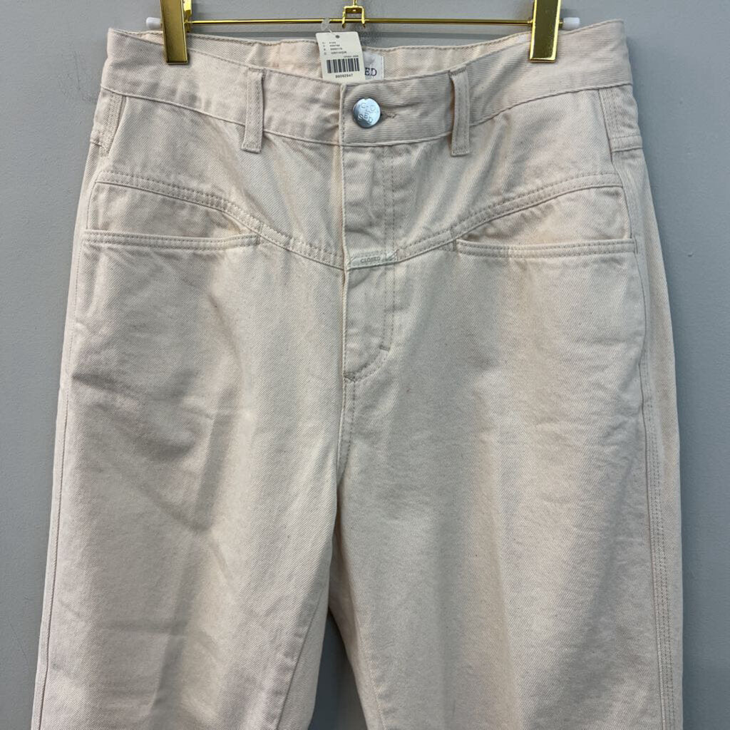 Closed by Anthropologie Cream Denim Straight Leg Pants 31
