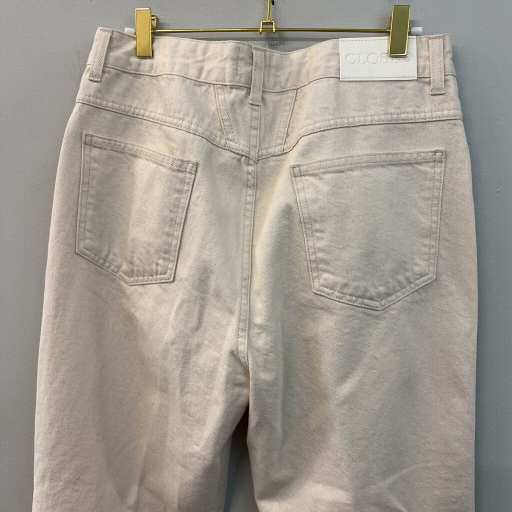 Closed by Anthropologie Cream Denim Straight Leg Pants 31