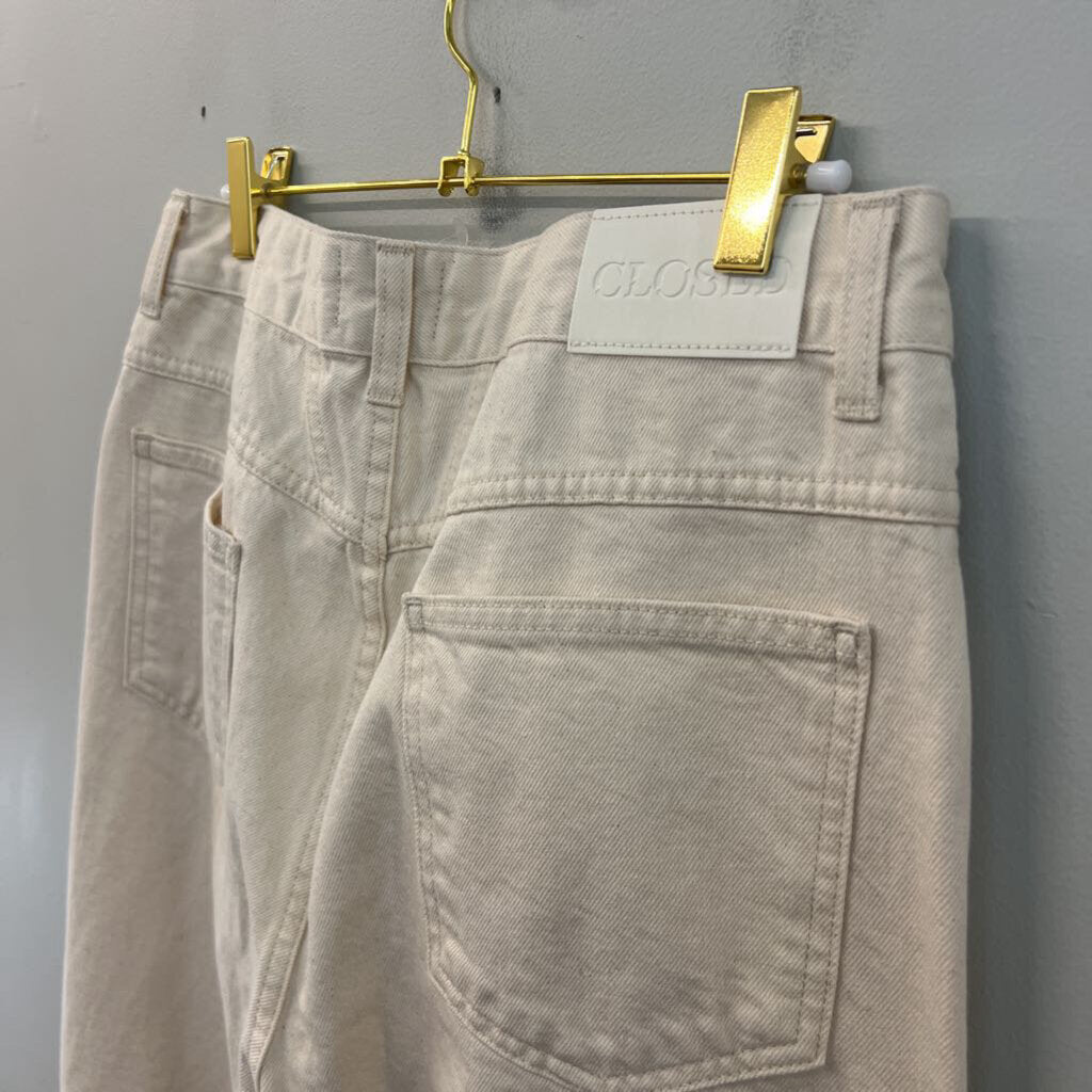Closed by Anthropologie Cream Denim Straight Leg Pants 31