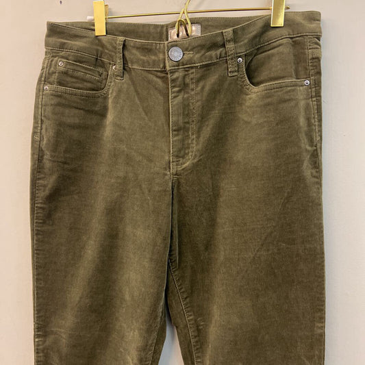Kut Green Corduroy Natalie Bootcut Pants 10