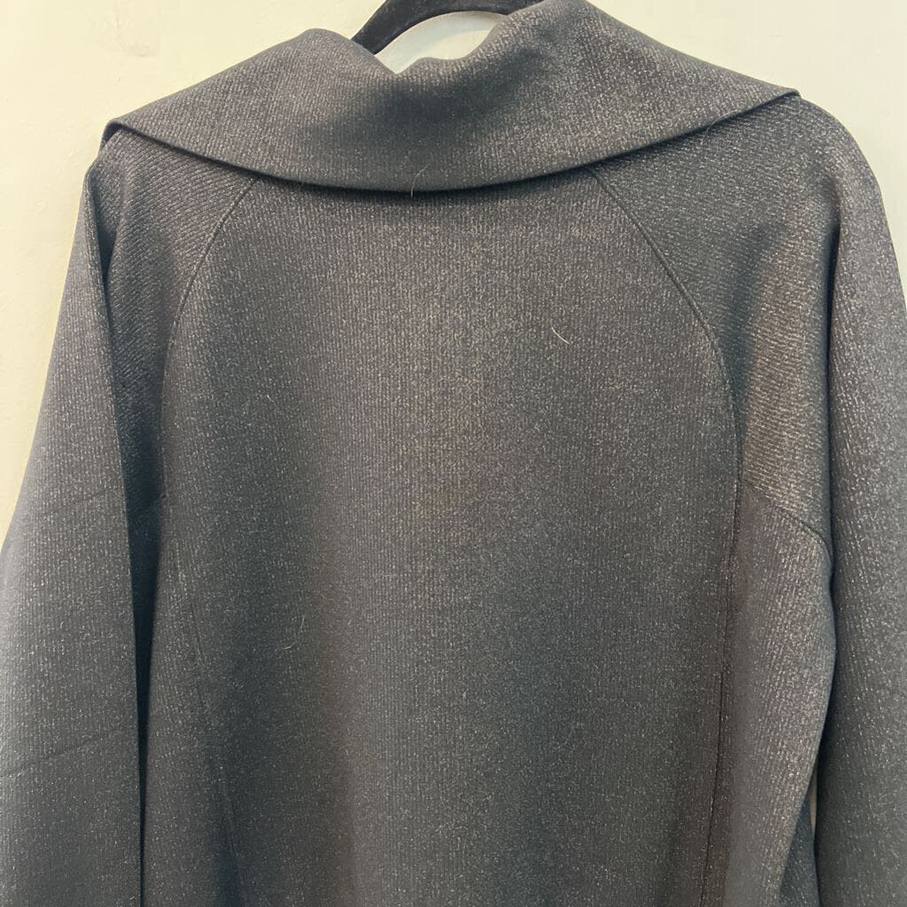 Spanx Black/ Gold Shimmer Wide Leg Pants/ Quarter Zip Pullover Lounge Set Large