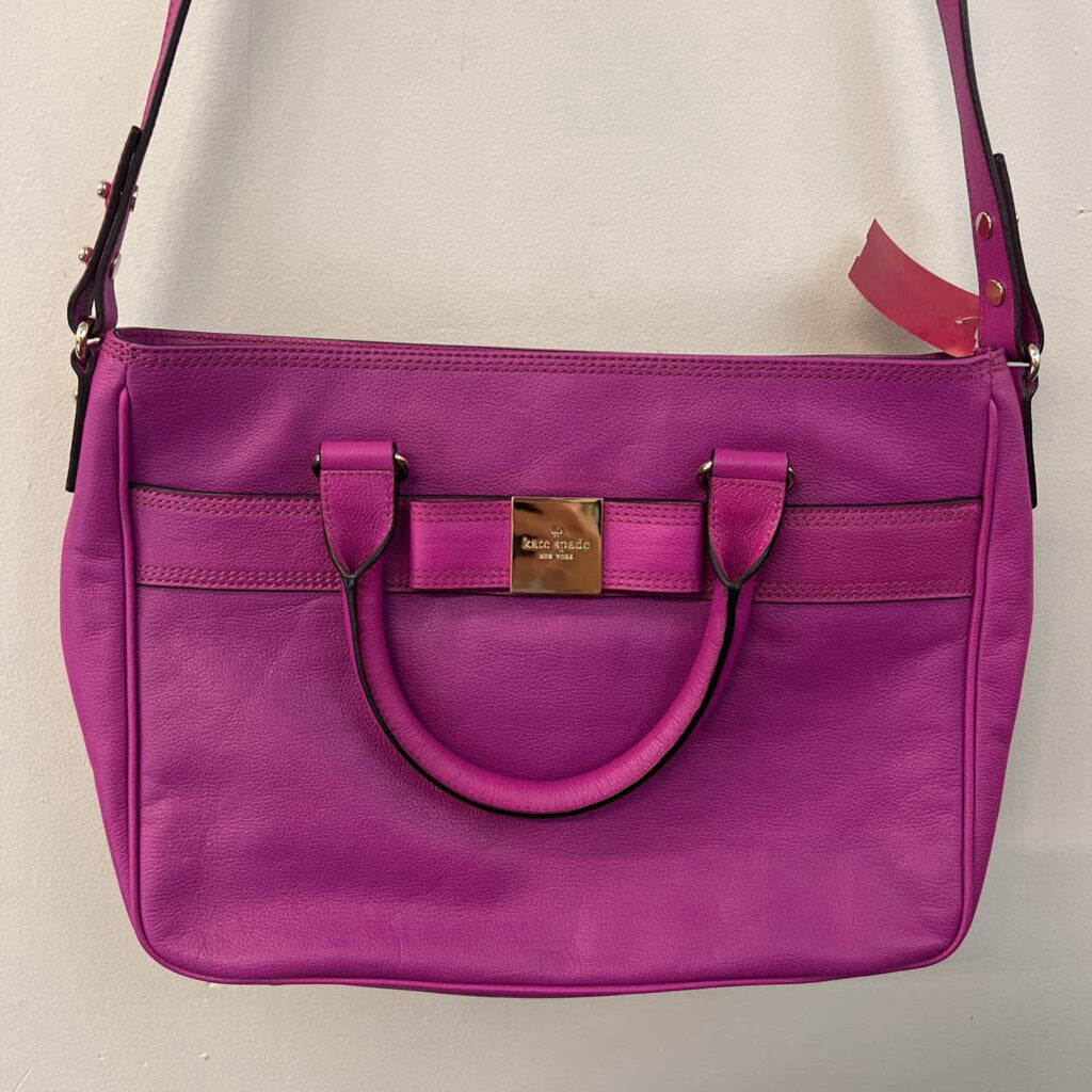 Kate Spade Purple Leather Primrose Hill Goldie Purse