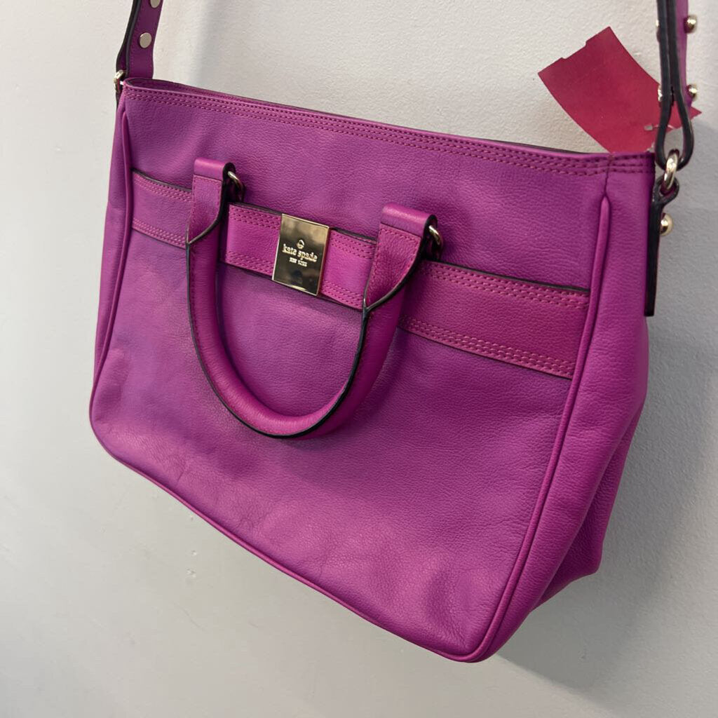 Kate Spade Purple Leather Primrose Hill Goldie Purse