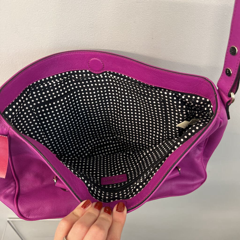 Kate Spade Purple Leather Primrose Hill Goldie Purse