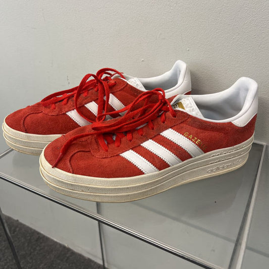 Adidas Red/ White Gazelle Bold Sneakers 10