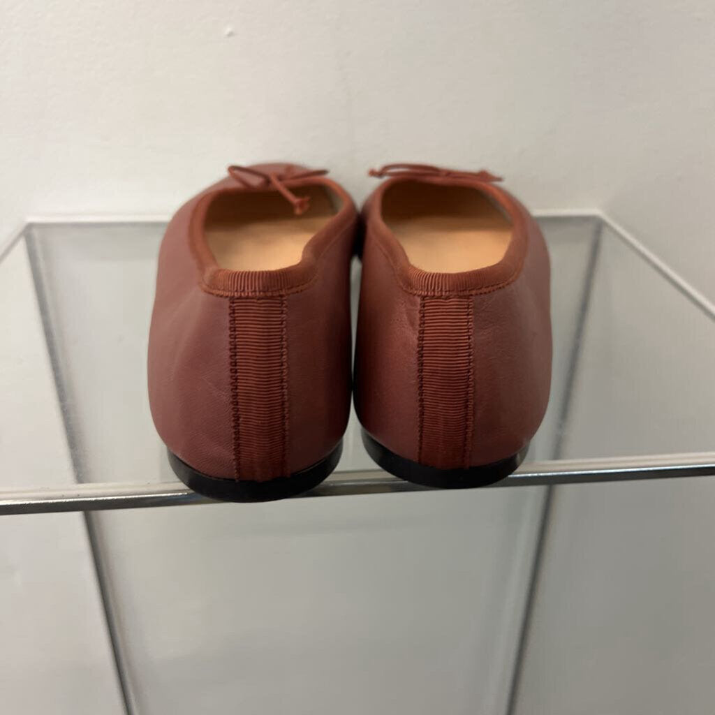 J Crew Brown Leather Slip On Ballet Flats 10