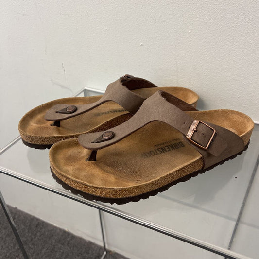 Birkenstock Brown Oiled Leather Gizeh Sandals 41