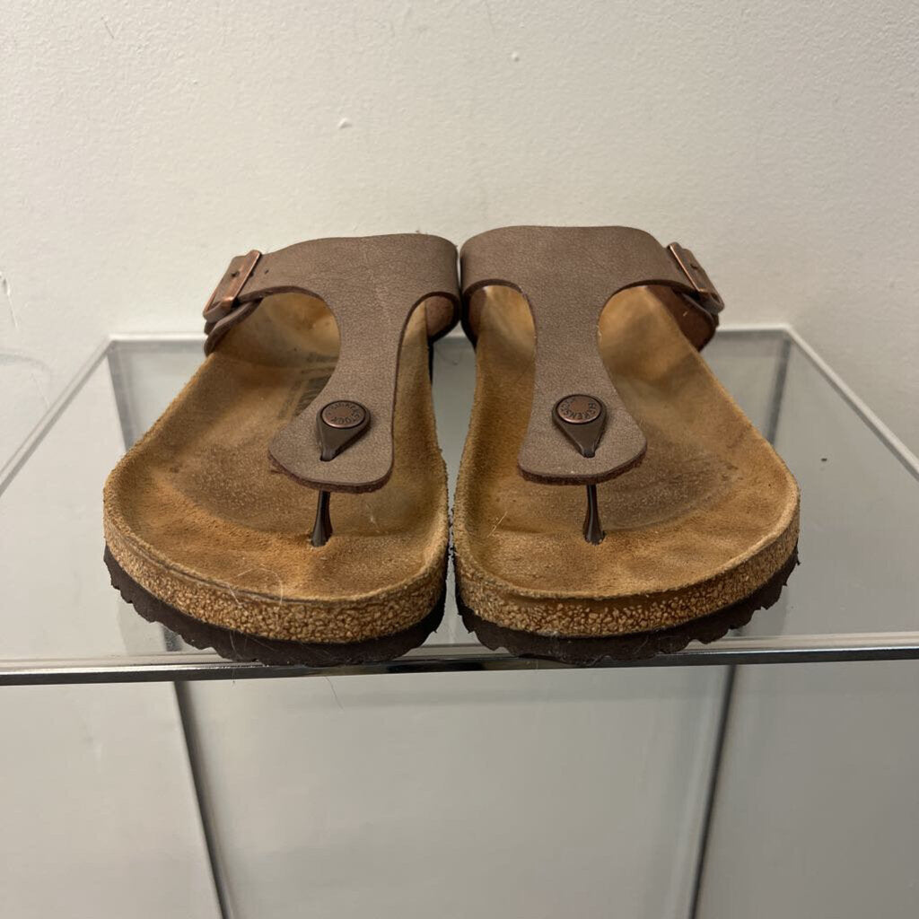 Birkenstock Brown Oiled Leather Gizeh Sandals 41