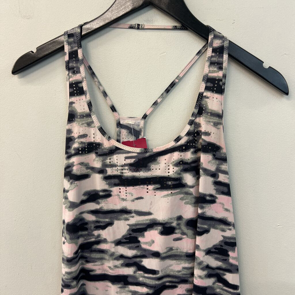 Lululemon Pink/ Black Print Tank Top Medium