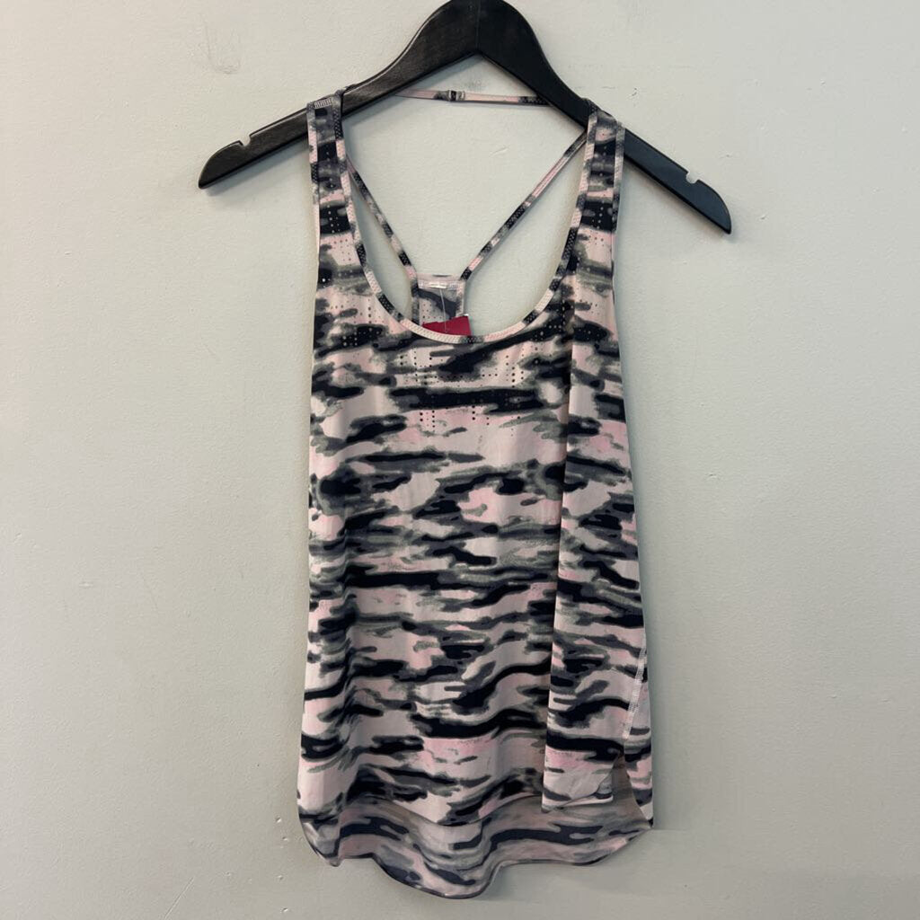 Lululemon Pink/ Black Print Tank Top Medium