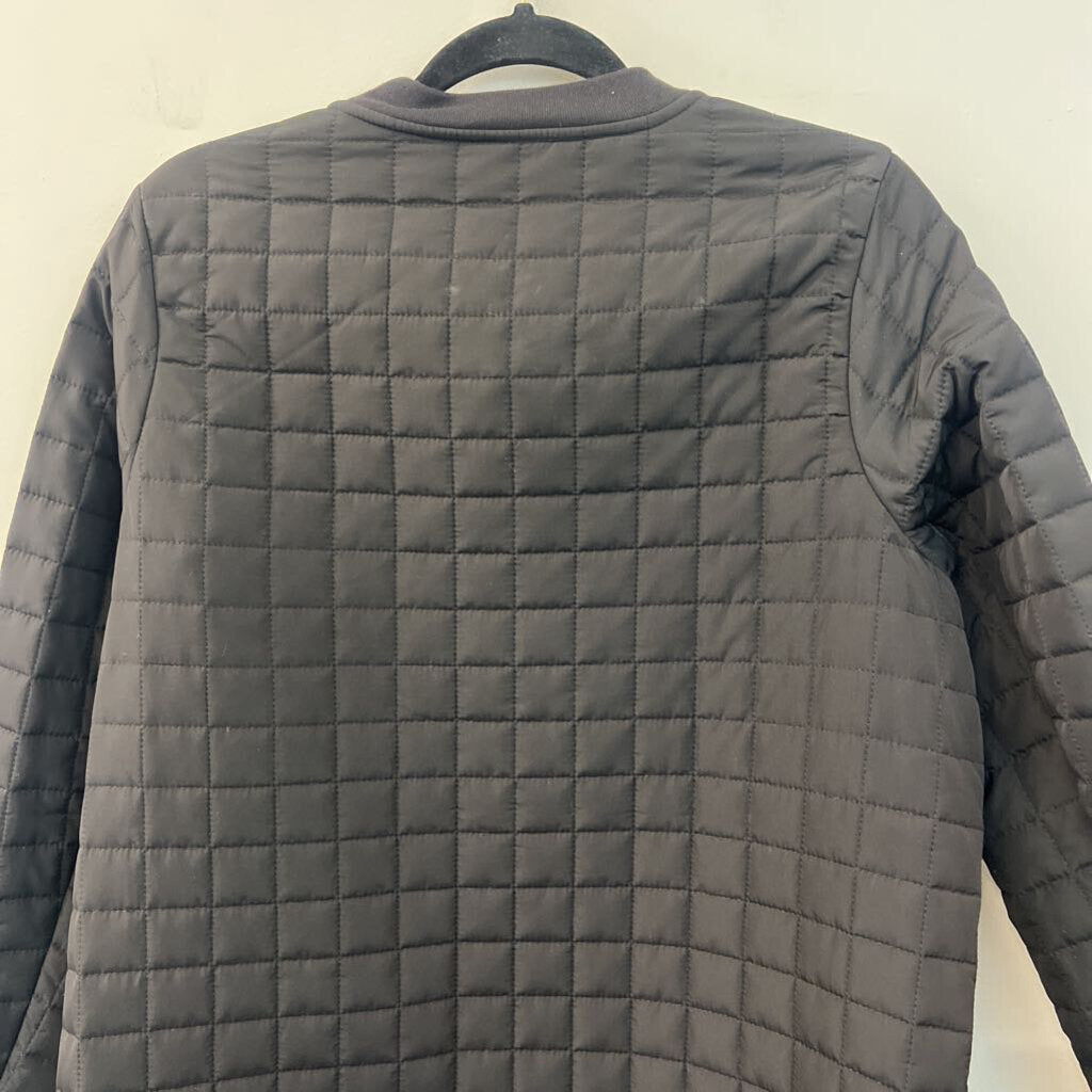 Athletic Works Black Quilted Zip Up Jacket Medium