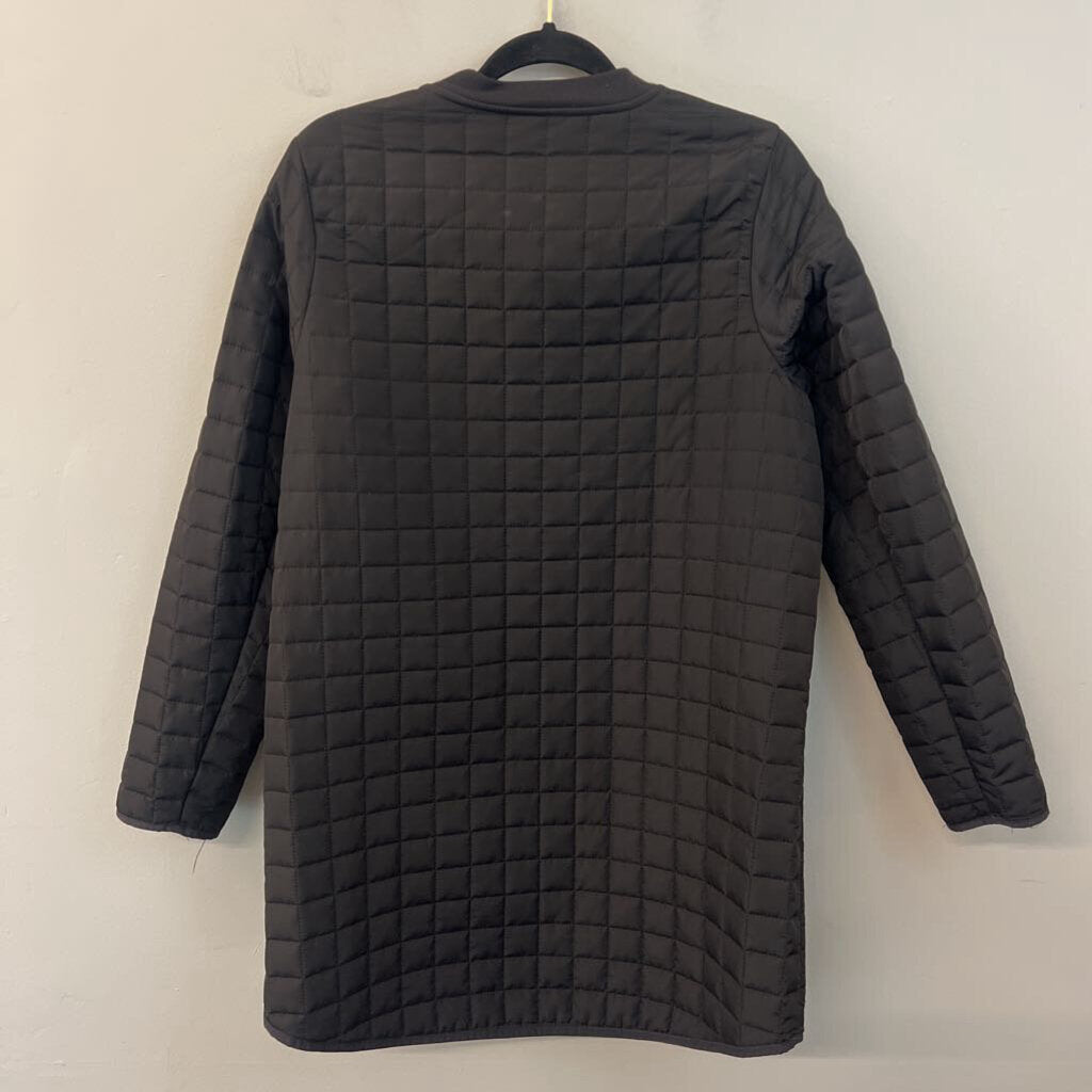 Athletic Works Black Quilted Zip Up Jacket Medium