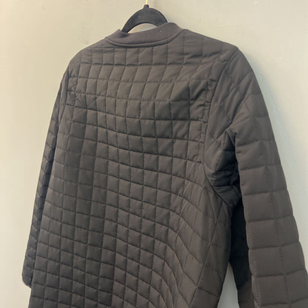 Athletic Works Black Quilted Zip Up Jacket Medium