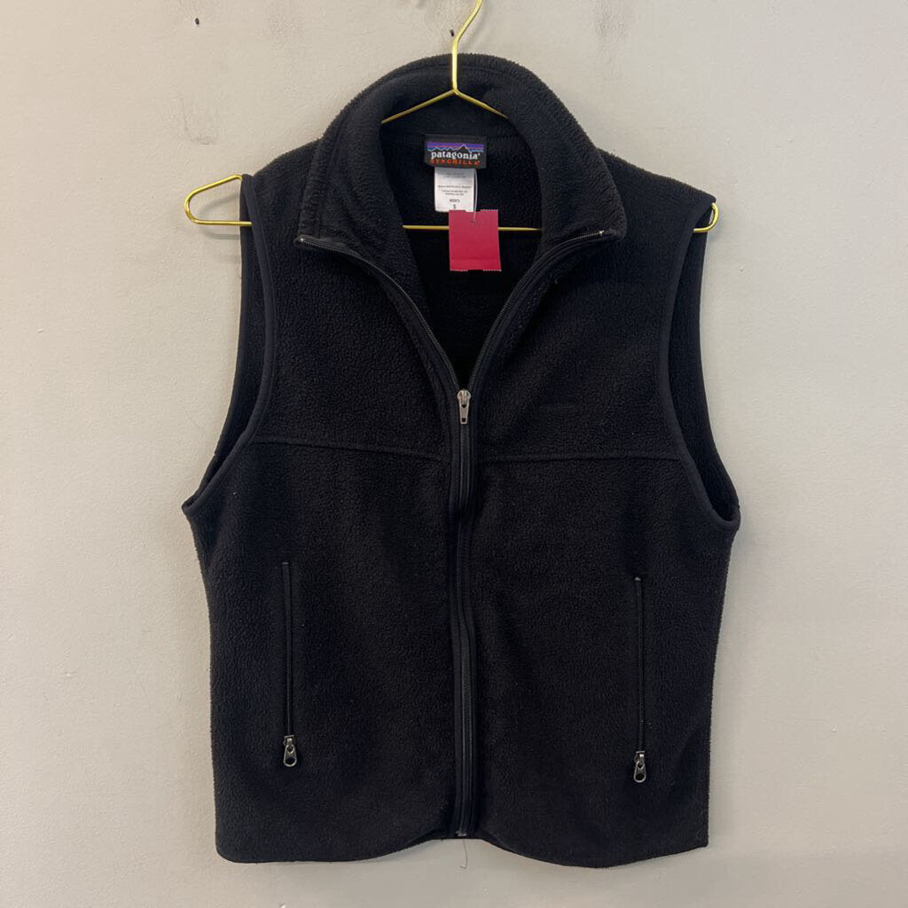 Patagonia Black Fleece Zip Up Vest Small
