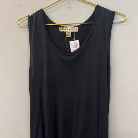 Jessica Taylor Black Lace Hem Tank Dress Small
