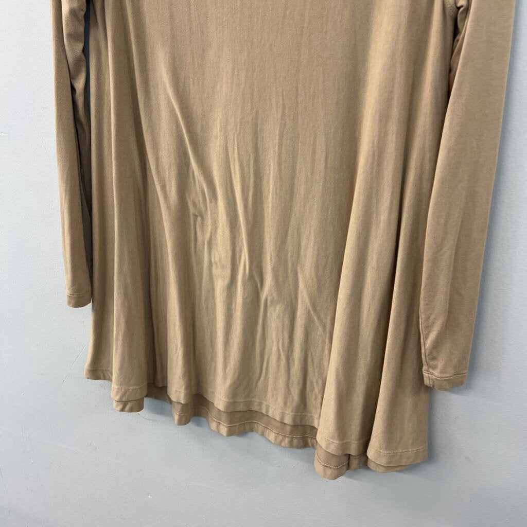 Multiples Light Brown Long Sleeve Top Small