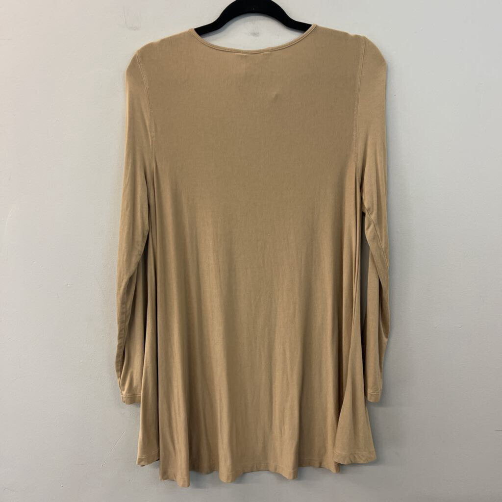Multiples Light Brown Long Sleeve Top Small