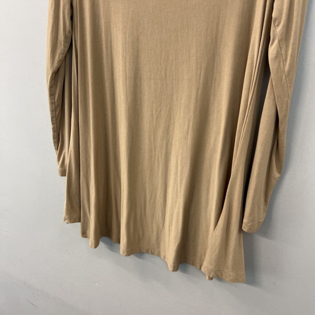 Multiples Light Brown Long Sleeve Top Small