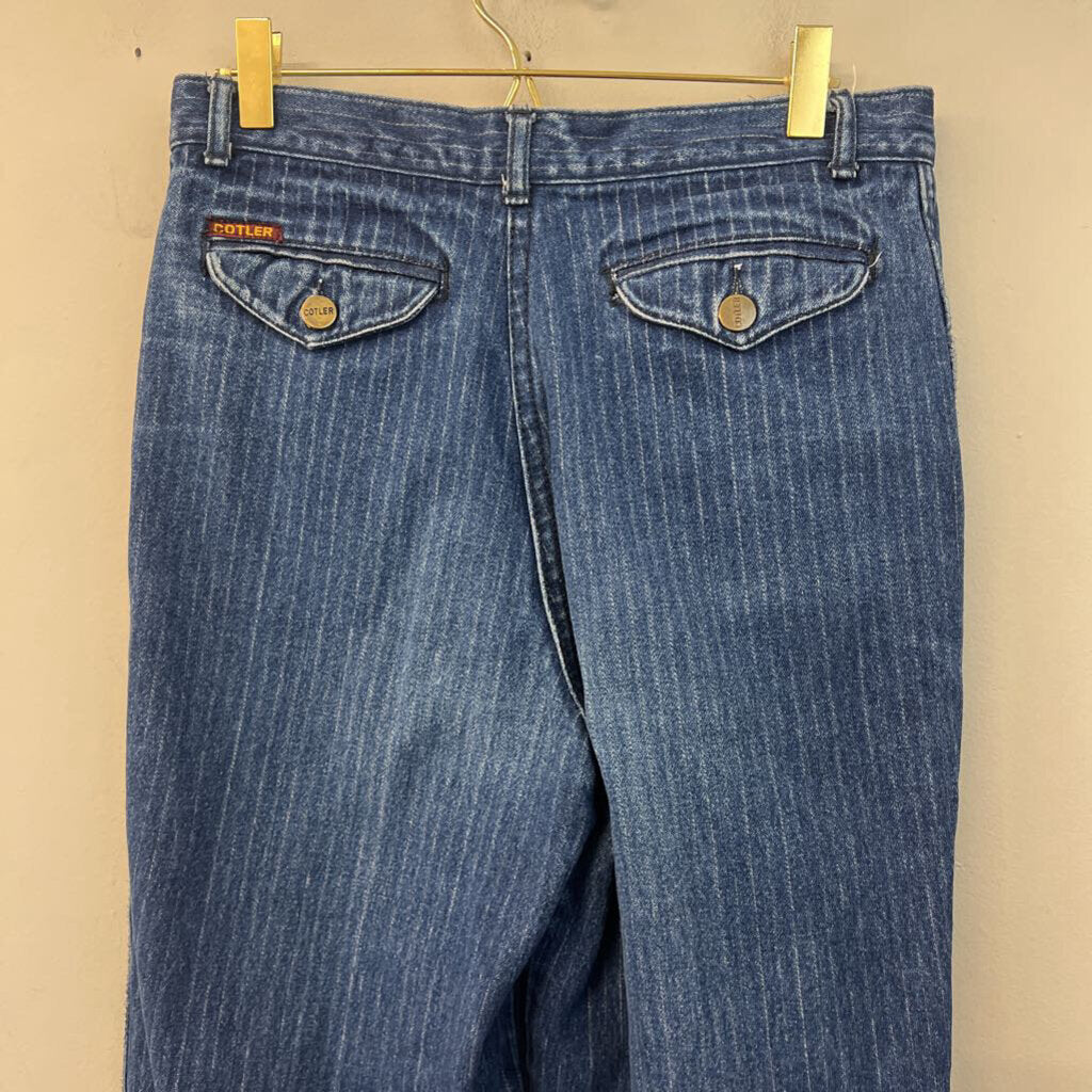 Cotler Dark Wash Pin Stripe Denim Jeans 9/10