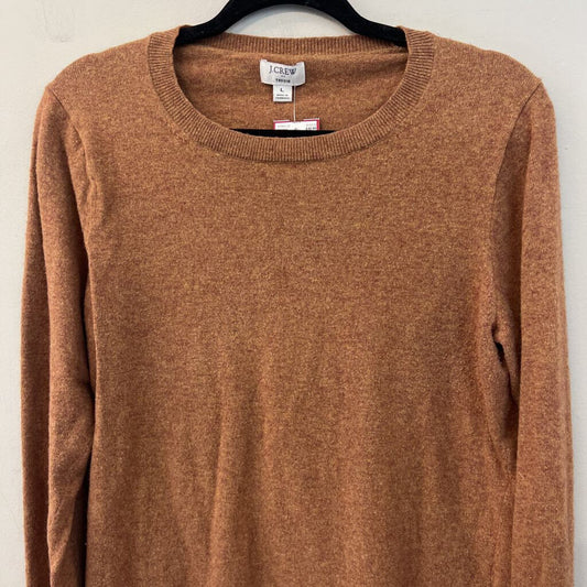 J Crew Brown Teddie Long Sleeve Sweater Top Large