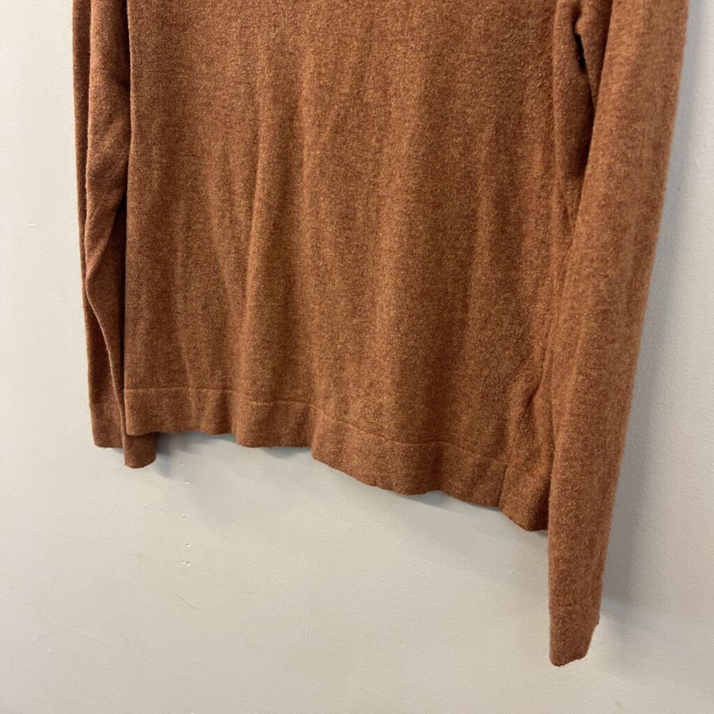 J Crew Brown Teddie Long Sleeve Sweater Top Large