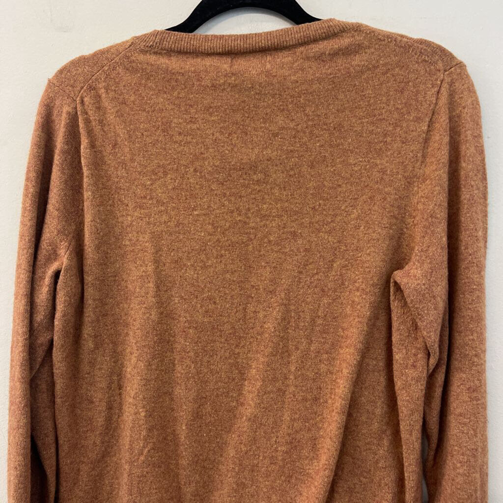 J Crew Brown Teddie Long Sleeve Sweater Top Large