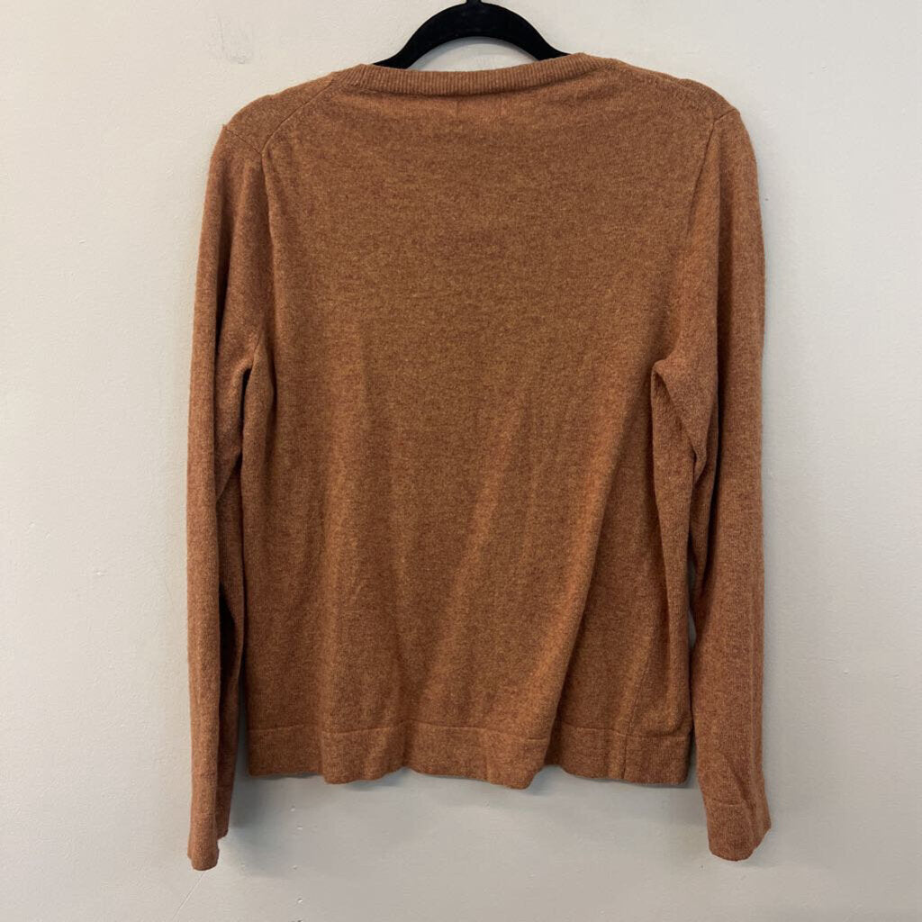 J Crew Brown Teddie Long Sleeve Sweater Top Large