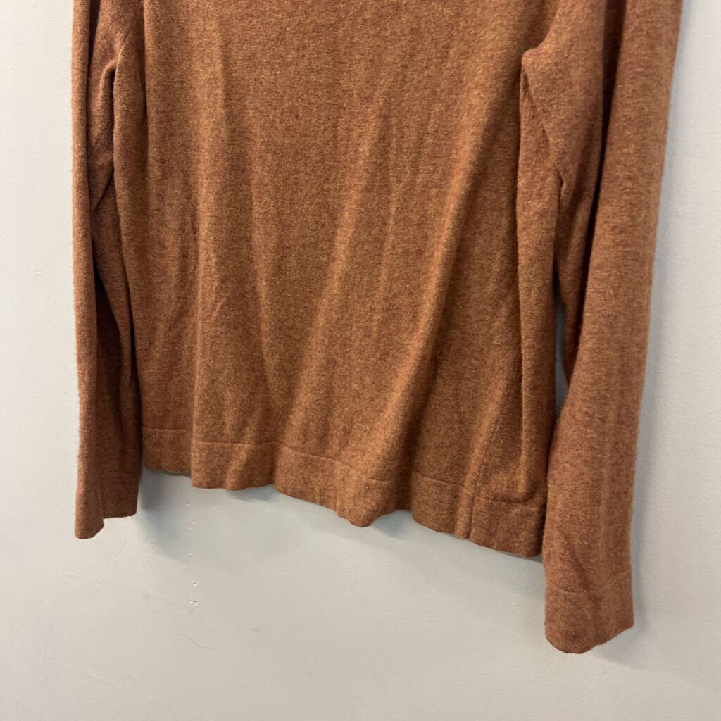 J Crew Brown Teddie Long Sleeve Sweater Top Large