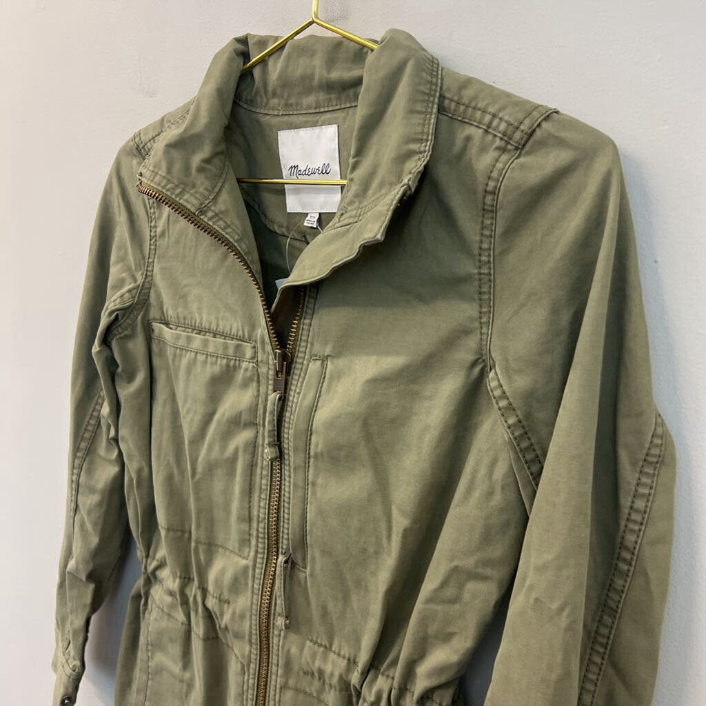 Madewell Green Zip Up Jacket XXS