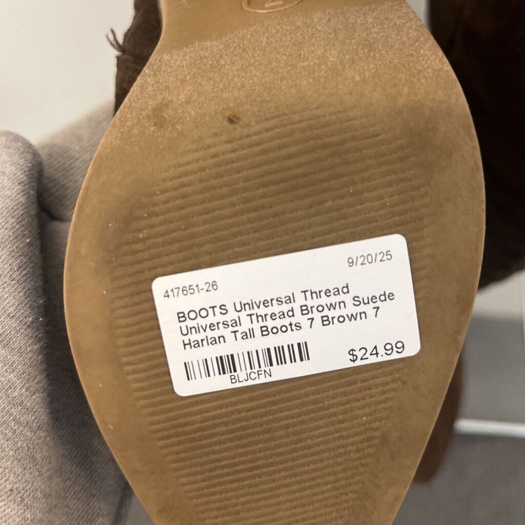 Universal Thread Brown Suede Harlan Tall Boots 7