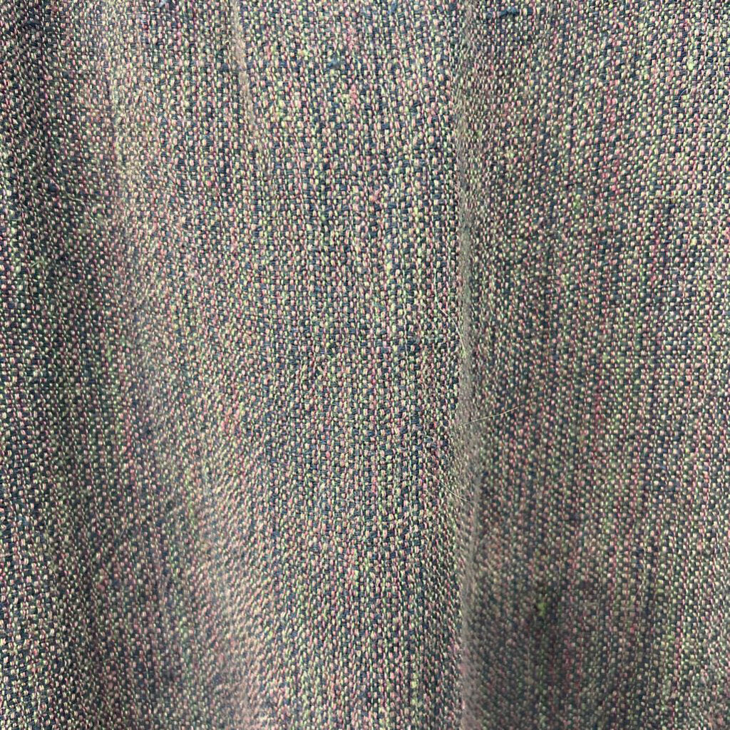 Flax Grey/ Multi Thread 100% Linen Wide Leg Jumpsuit Medium