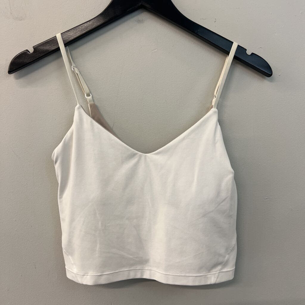 Lululemon White Cropped Athletic Tank Top 6
