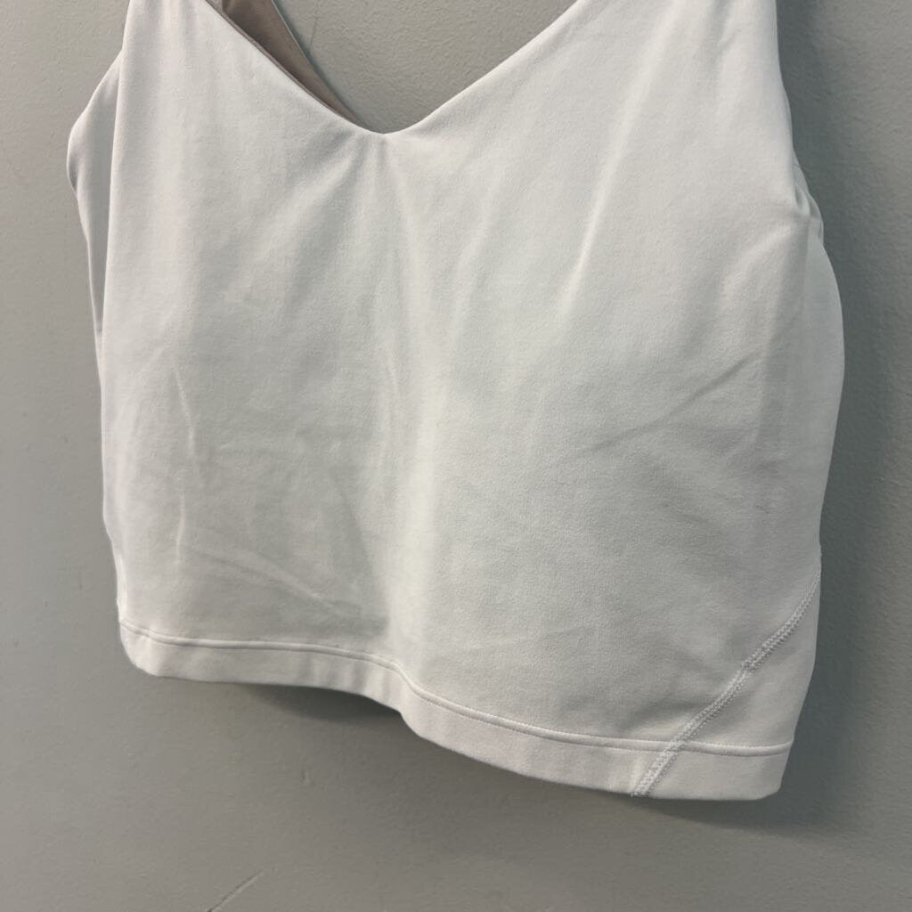 Lululemon White Cropped Athletic Tank Top 6