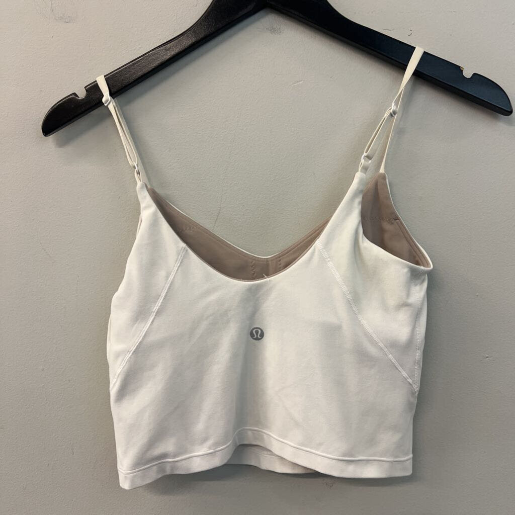 Lululemon White Cropped Athletic Tank Top 6
