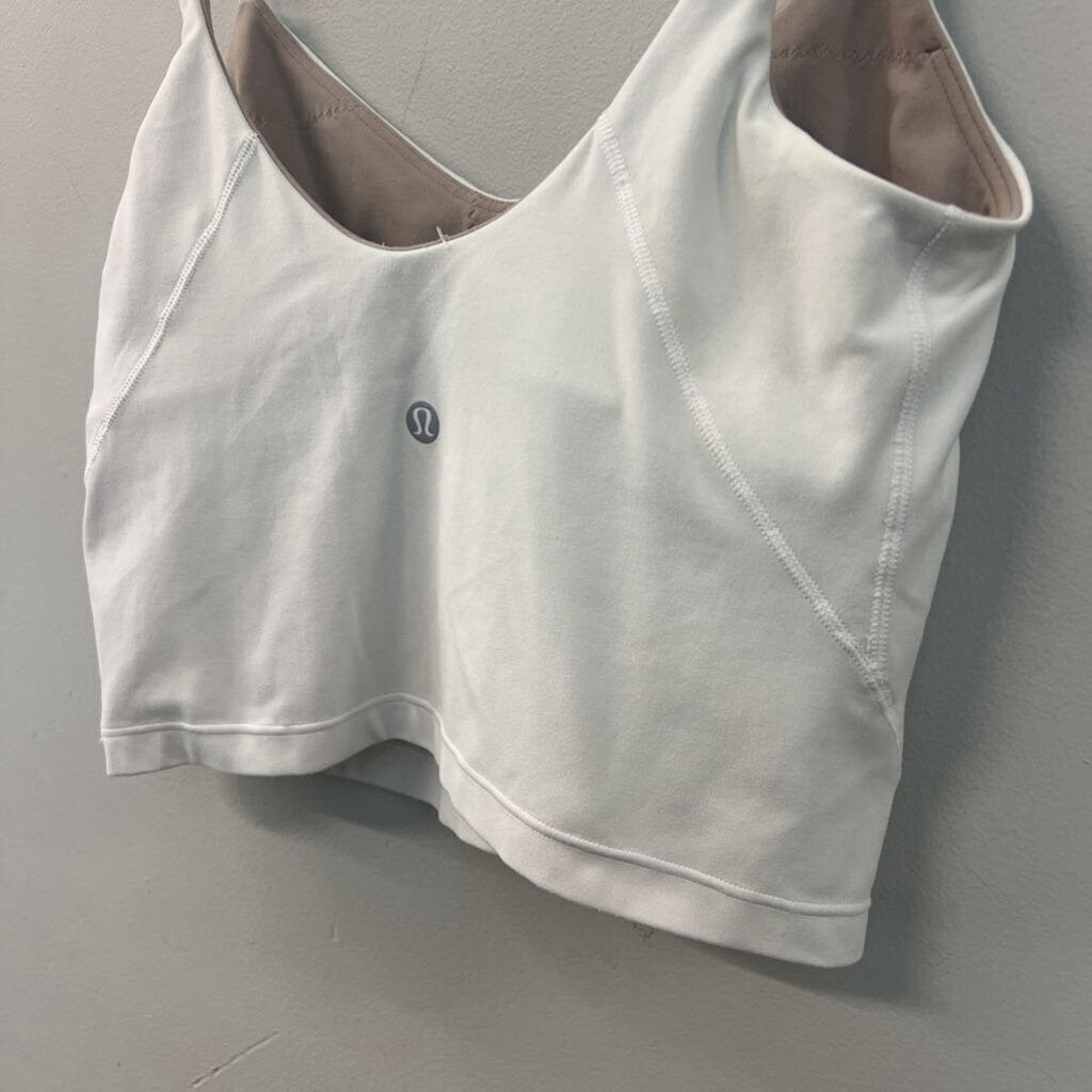 Lululemon White Cropped Athletic Tank Top 6