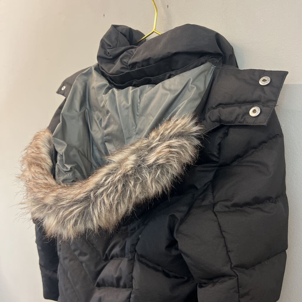 Eddie Bauer Black Lined Long Puffer Jacket Small
