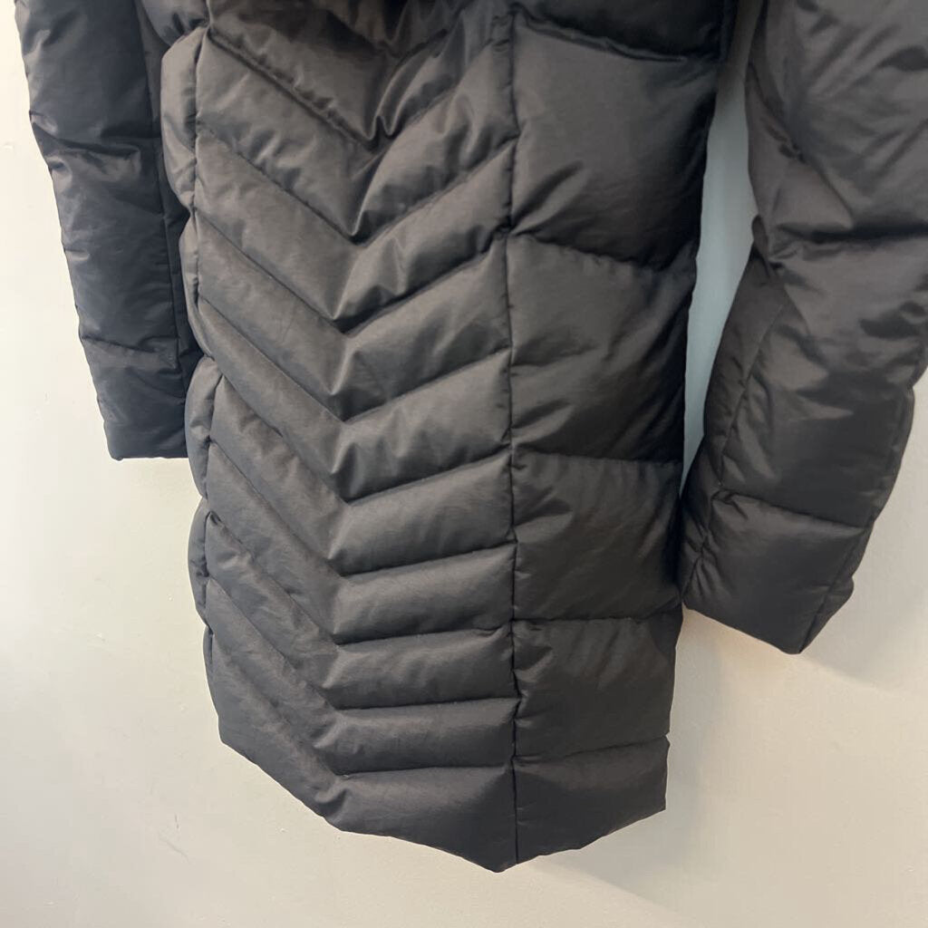 Eddie Bauer Black Lined Long Puffer Jacket Small