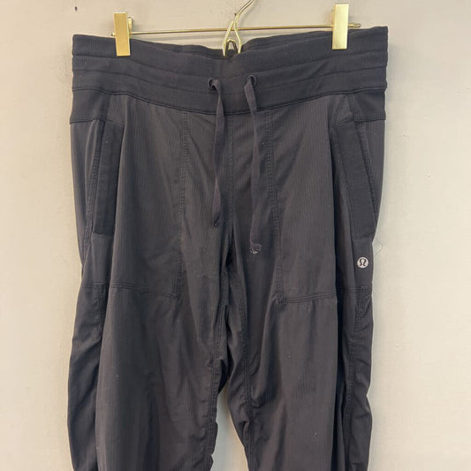 Lululemon Black Striped Dance Studio Pants Small