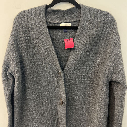 Grey Knit Cardigan Sweater Medium