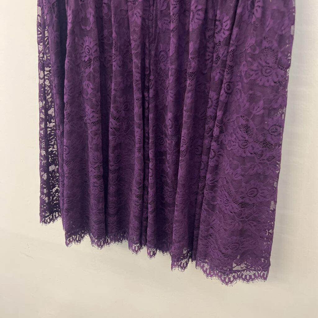 Torrid Purple Lace Short Sleeve Mock Neck Dress 18